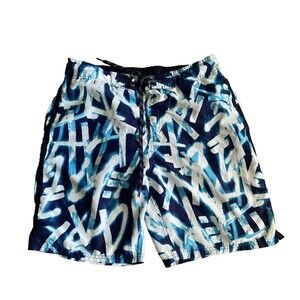 Nike Glow Diverge Blue 9-inch E-Board Swim Trunks Mens Size M